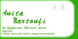 anita martonfi business card